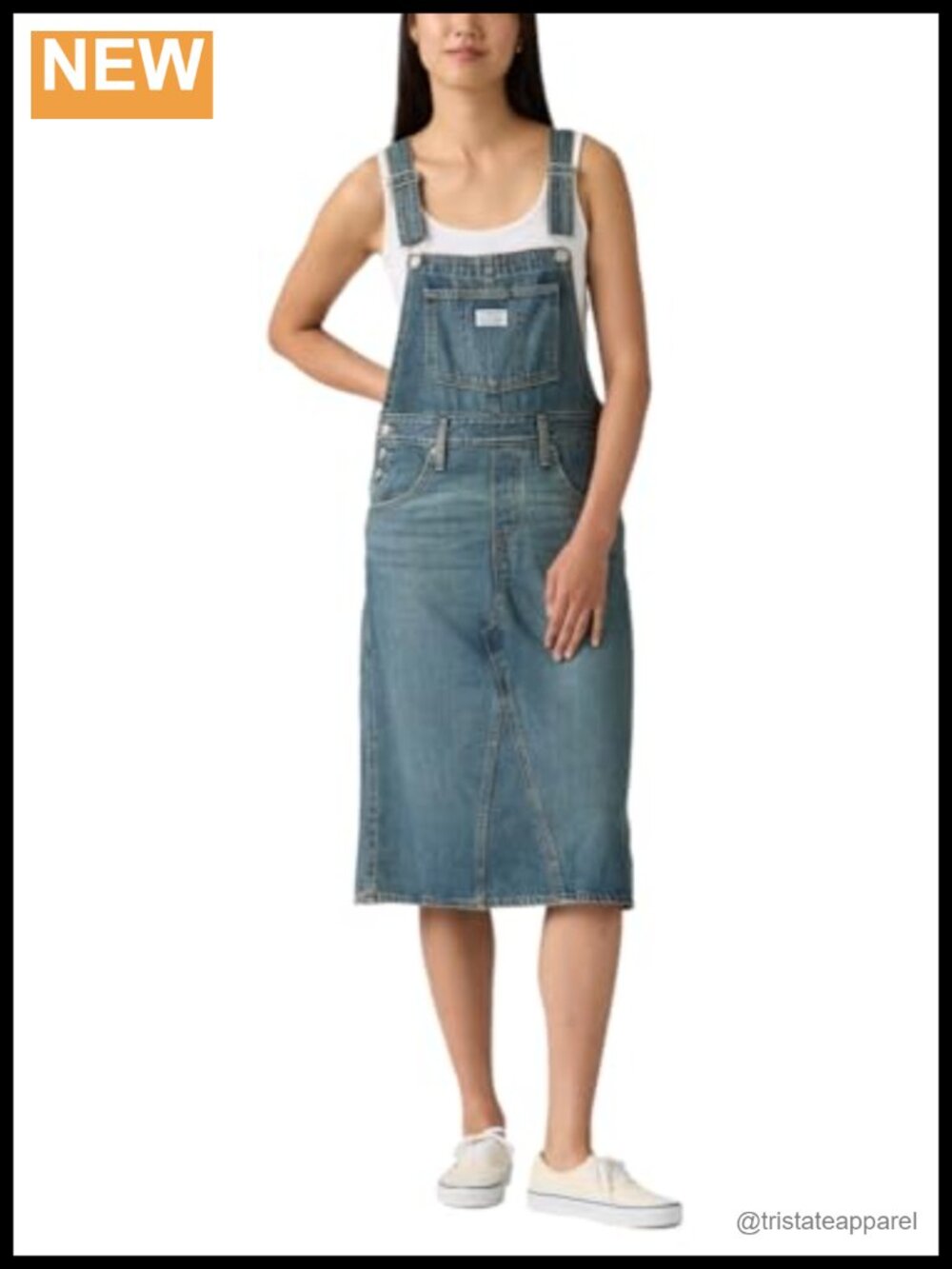 Levi's Decon Skirtall Overall Dress A-Line Adjustable Straps Relaxed Fit